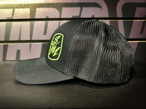 SVM Curved Brim Trucker Black & Hiviz