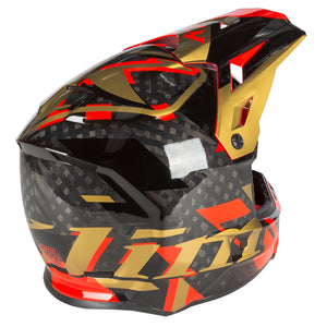 F3 CARBON HELMET ECE RAID FIERY RED - GOLD