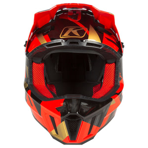 F3 CARBON HELMET ECE RAID FIERY RED - GOLD