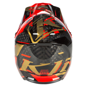 F3 CARBON HELMET ECE RAID FIERY RED - GOLD