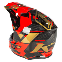 Load image into Gallery viewer, F3 CARBON HELMET ECE RAID FIERY RED - GOLD
