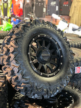 Load image into Gallery viewer, 28&quot; SEDONA RIP SAW 14&quot; RACELINE TROPHY WHEEL TIRE SET CANAM 4/137
