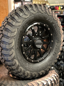 30” BFGOODRICH MUD TERRAIN KM3 15” RACELINE TROPHY WHEEL AND TIRE SET 4/156 POLARIS KAWASAKI